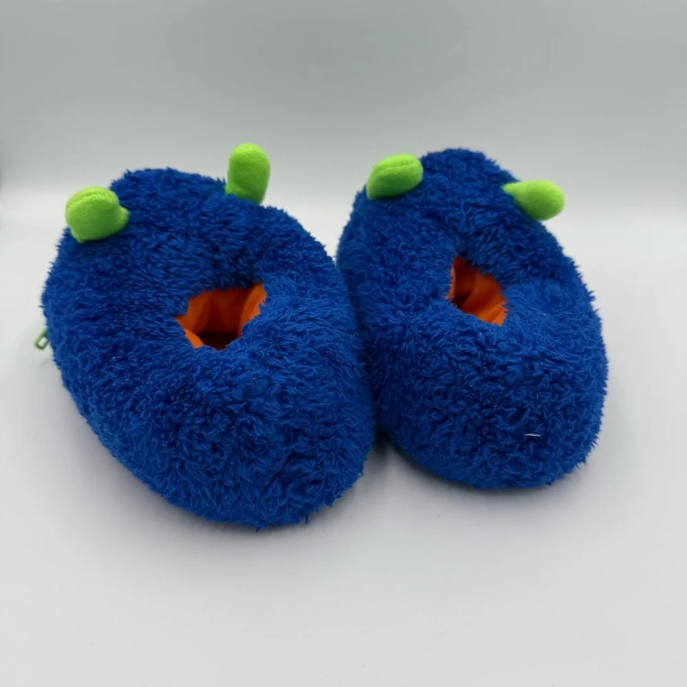 Blue and Green Monster Slippers‎ Wonder Nation Size 9-10